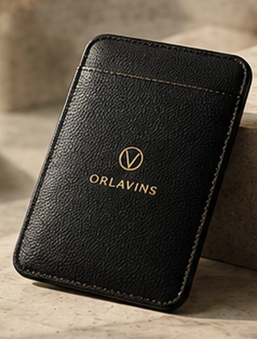 The ORLAVINS Faraday Key Pouch beside a keyless car key fob